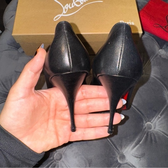 New Size 37 Christian Louboutin O Pigalle Plume 85 Nappa Black Heels - Picture 4 of 16